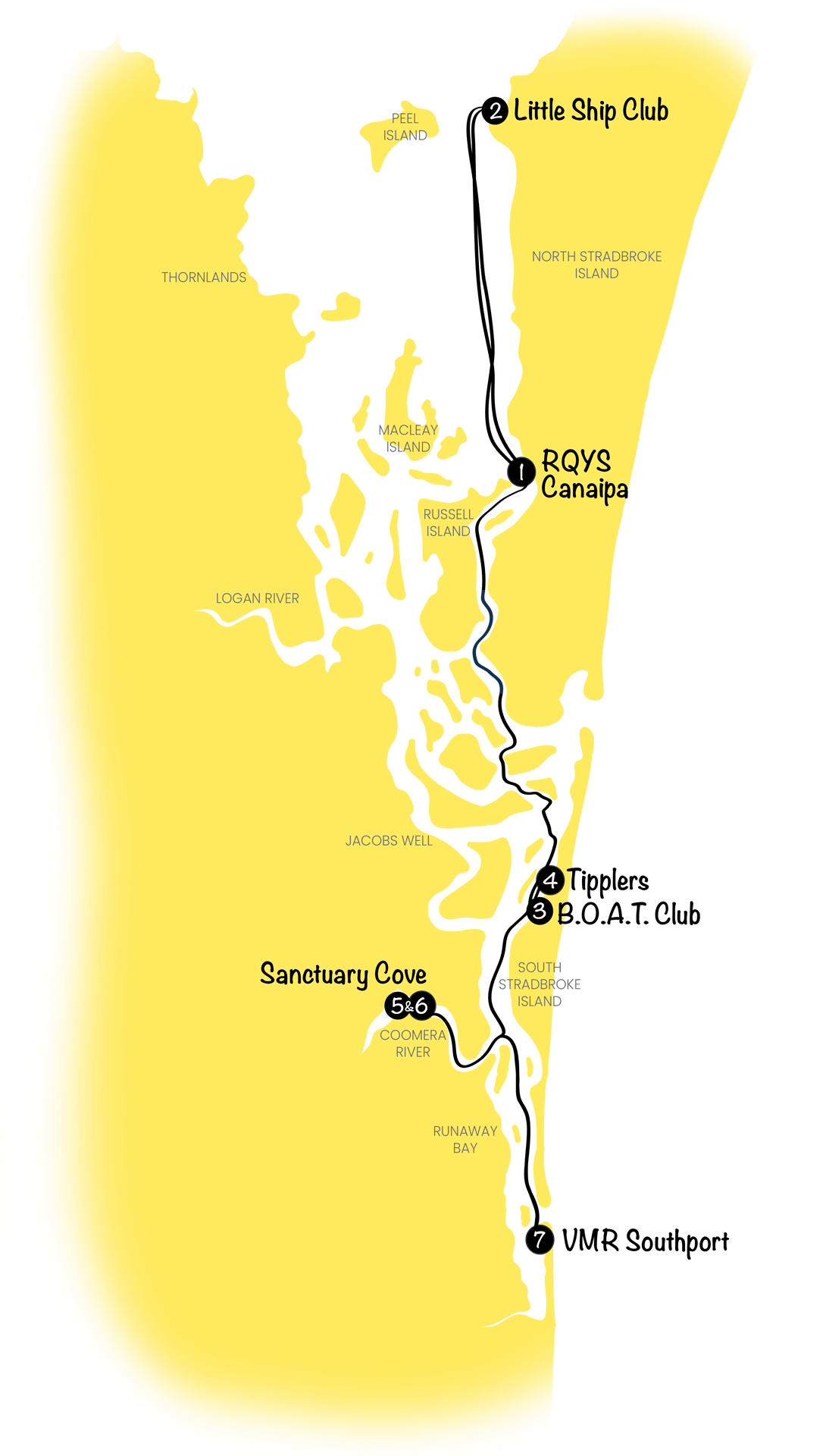 2025 Cruise Map_Web_crop-2 (1) 2024 Itinerary map for the Interclub Bay Cruise